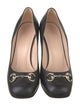 Gucci Horsebit Accent Leather Pumps