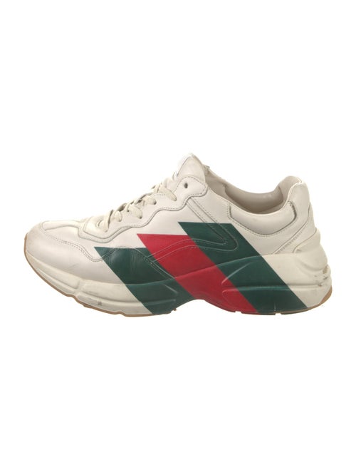 Gucci Web Accent Leather Sneakers