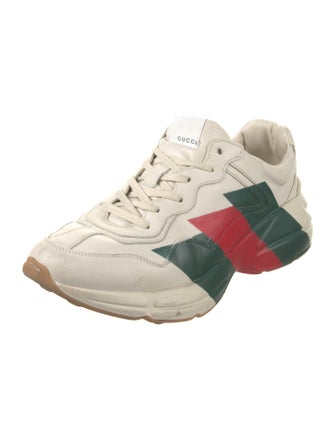 Gucci Web Accent Leather Sneakers