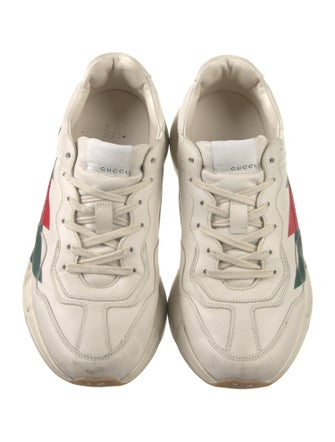 Gucci Web Accent Leather Sneakers