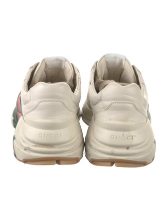 Gucci Web Accent Leather Sneakers