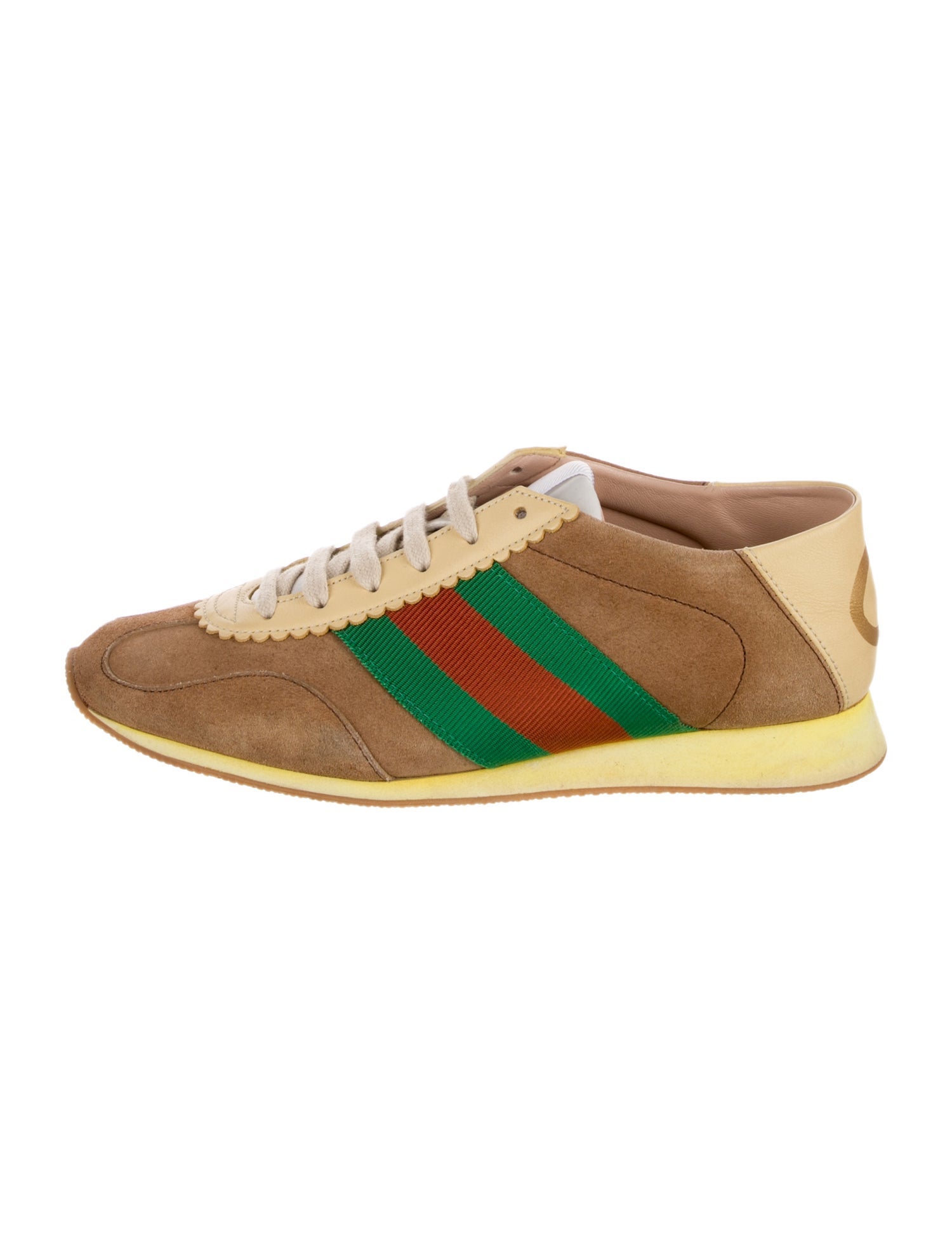 Gucci Web Accent Suede Sneakers