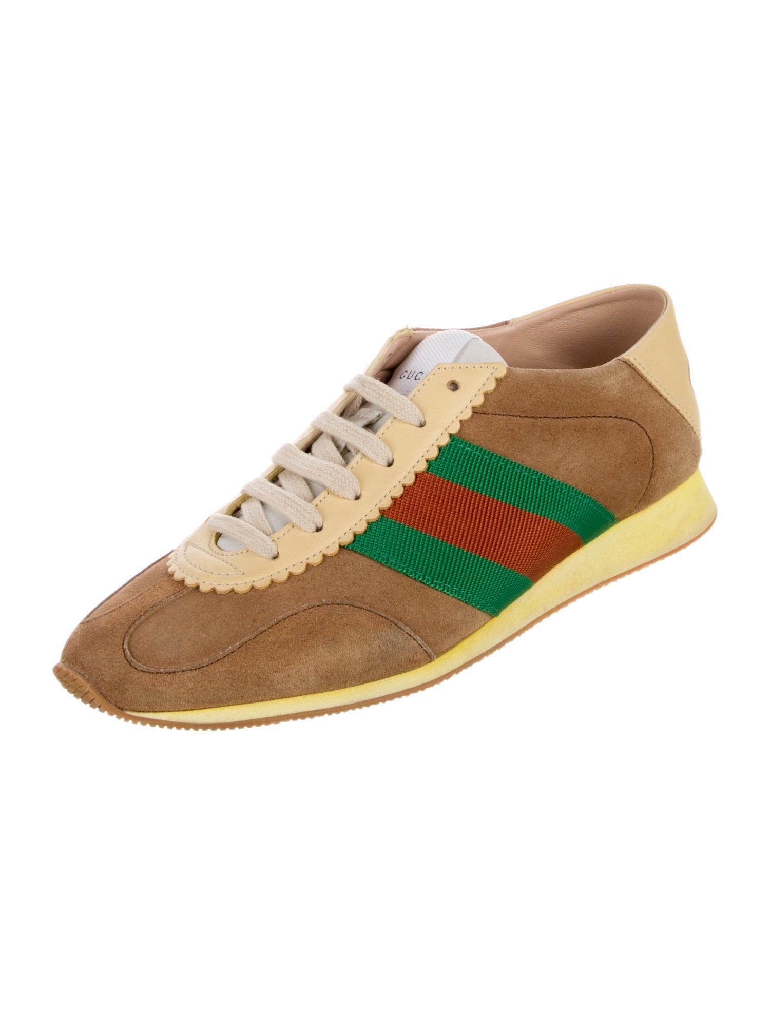 Gucci Web Accent Suede Sneakers