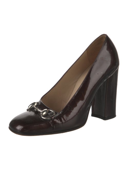 Gucci Horsebit Accent Patent Leather Pumps