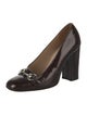 Gucci Horsebit Accent Patent Leather Pumps