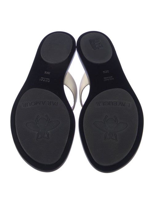 Gucci Double G Logo Leather Slides