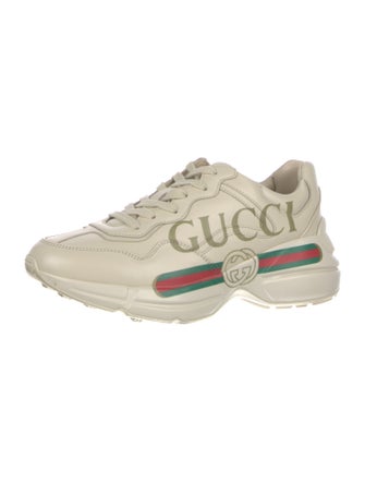 Gucci Web Accent Leather Sneakers