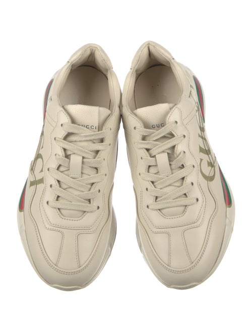 Gucci Web Accent Leather Sneakers