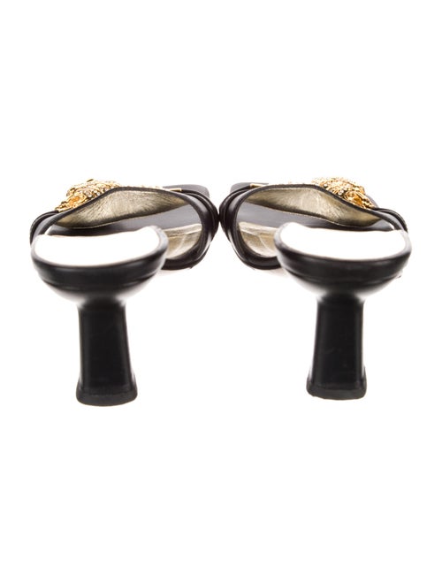 Gucci Tiger Head Accent Leather Slides