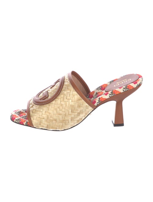 Gucci Interlocking G Logo Straw Slides