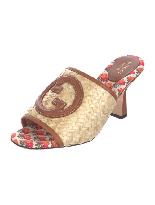 Gucci Interlocking G Logo Straw Slides