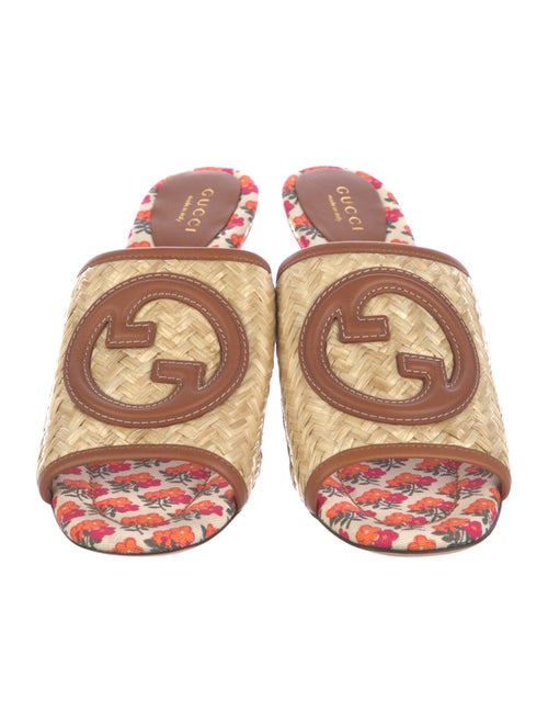 Gucci Interlocking G Logo Straw Slides