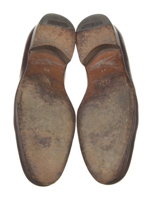 Gucci Web Accent Leather Dress Loafers