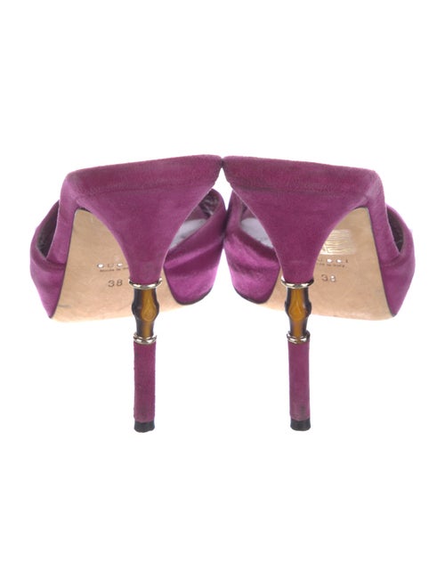 Gucci Bamboo Accent Suede Slides