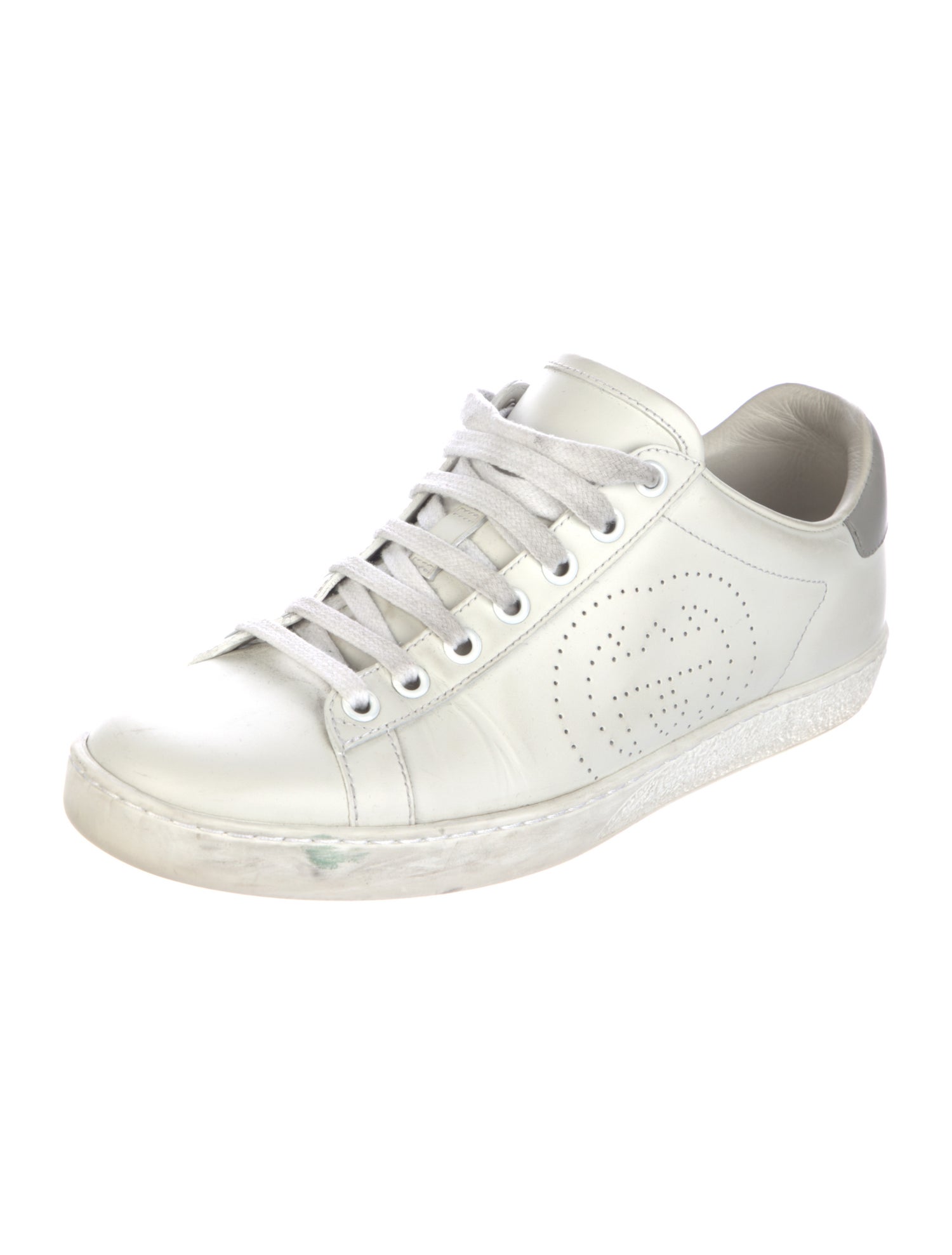 Gucci Interlocking G Logo Leather Sneakers