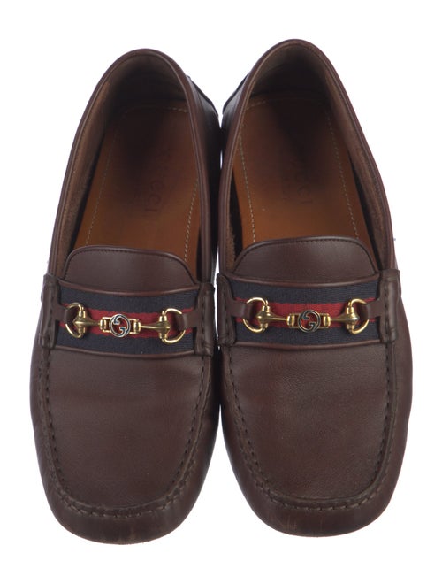 Gucci Interlocking G Logo Leather Drivers