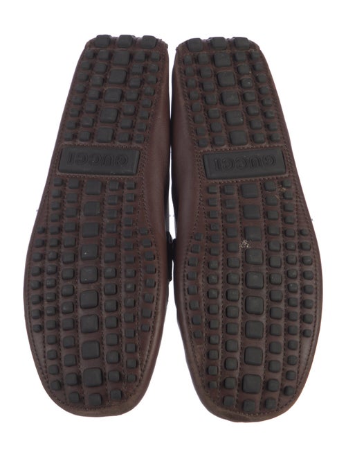 Gucci Interlocking G Logo Leather Drivers