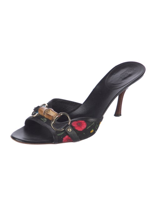 Gucci Flora Print Canvas Slides