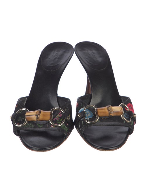 Gucci Flora Print Canvas Slides