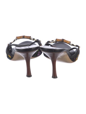 Gucci Flora Print Canvas Slides