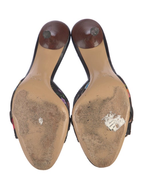 Gucci Flora Print Canvas Slides