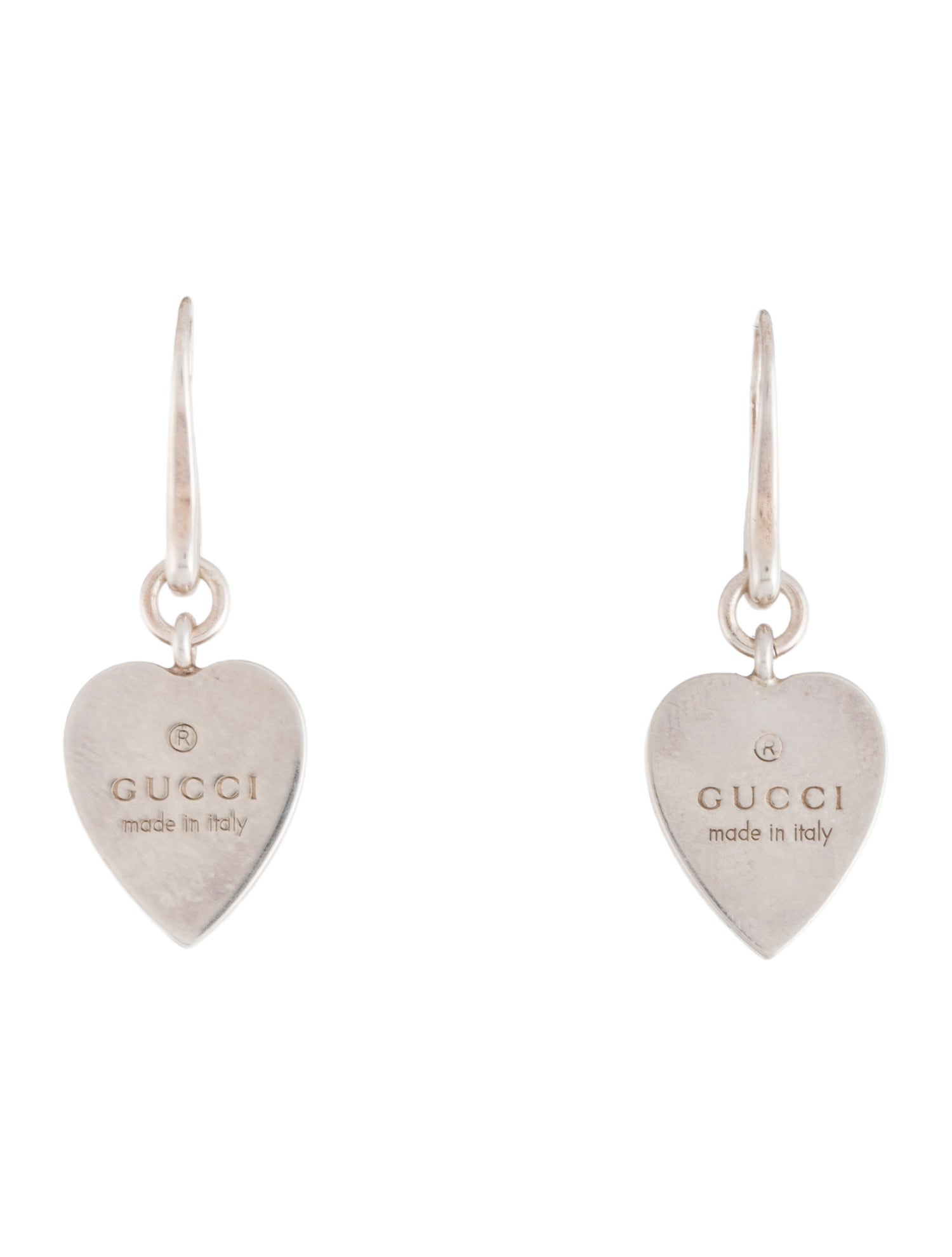 Gucci Trademark Heart Drop Earrings
