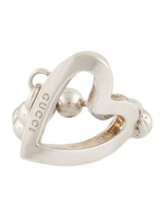 Gucci Heart Ball Chain Cocktail Ring