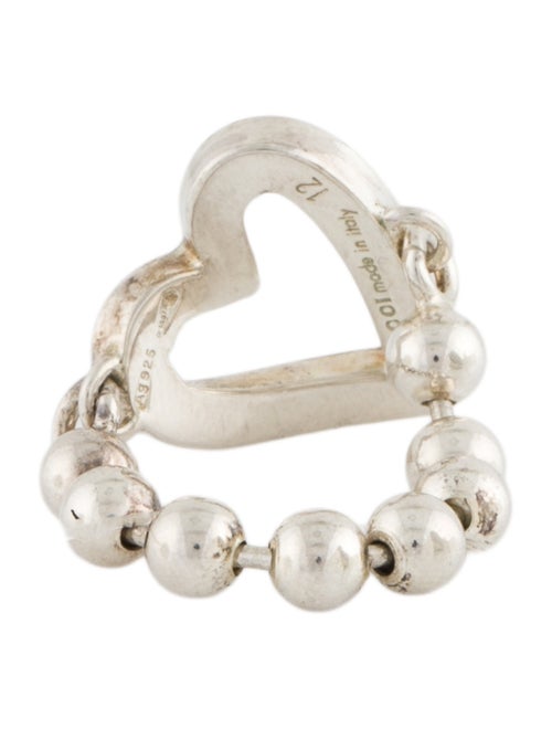 Gucci Heart Ball Chain Cocktail Ring