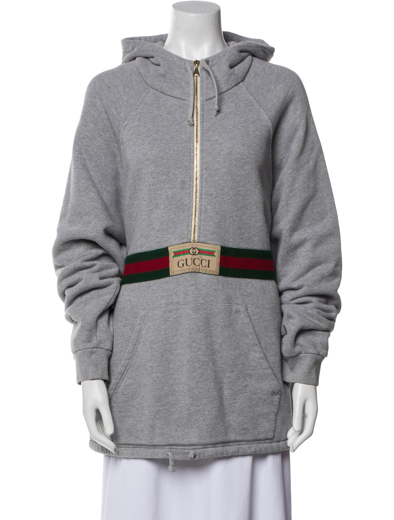 Gucci Web Accent Crew Neck Hoodie