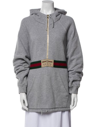 Gucci Web Accent Crew Neck Hoodie