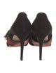 Gucci Web Accent Suede Pumps