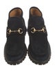 Gucci Horsebit Accent Suede Lace-Up Boots