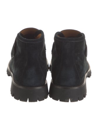 Gucci Horsebit Accent Suede Lace-Up Boots