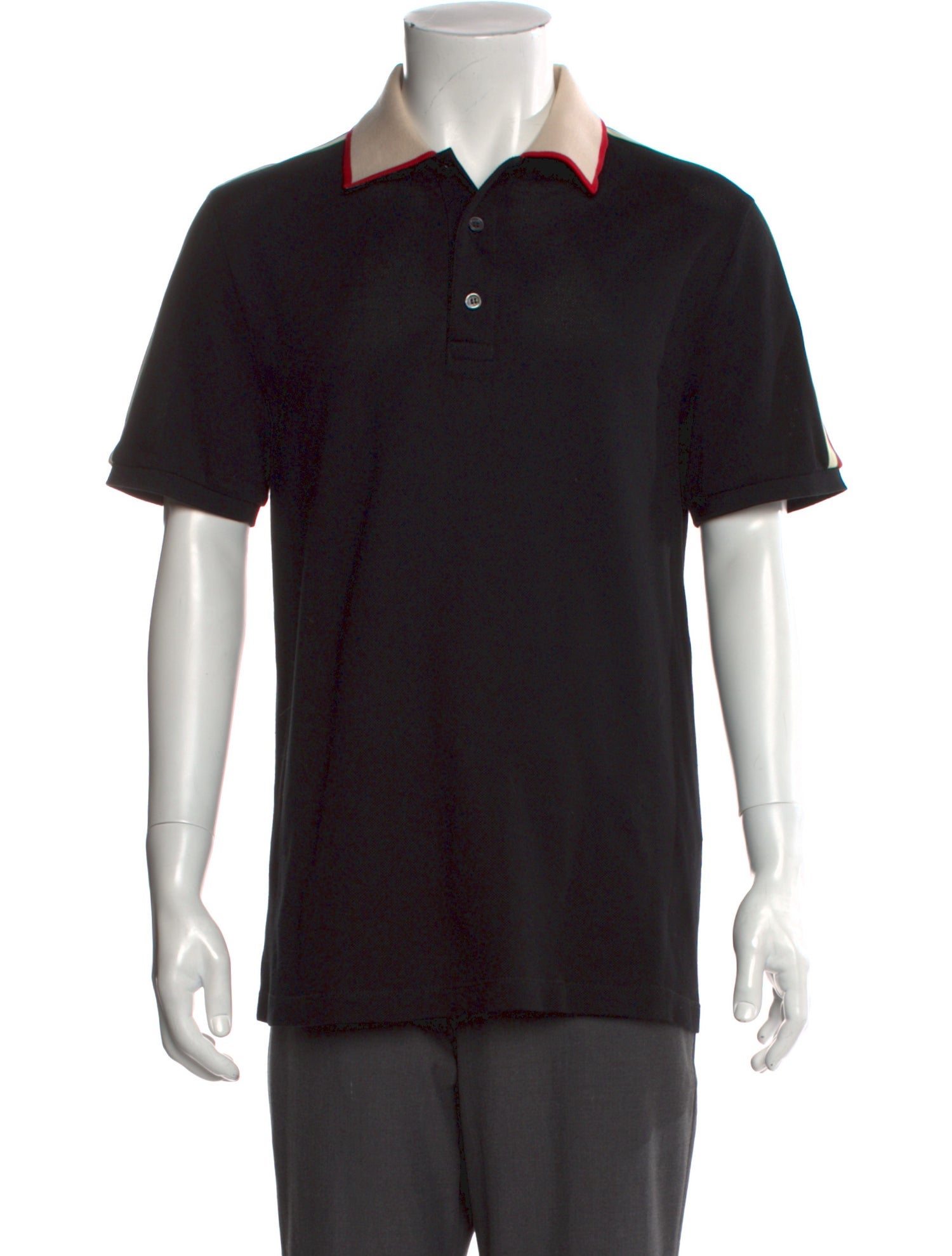 Gucci Web Accent Collar Polo Shirt