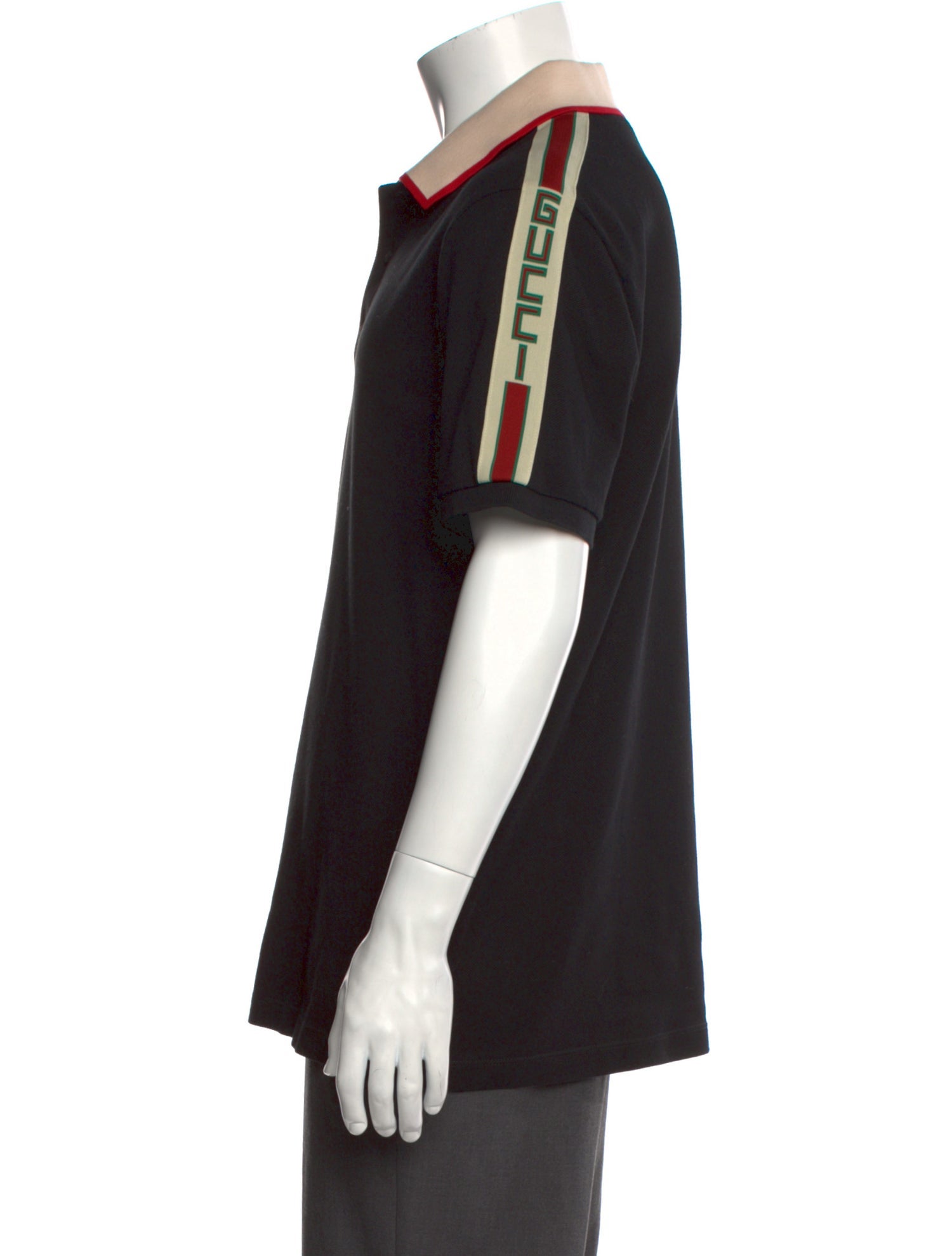 Gucci Web Accent Collar Polo Shirt