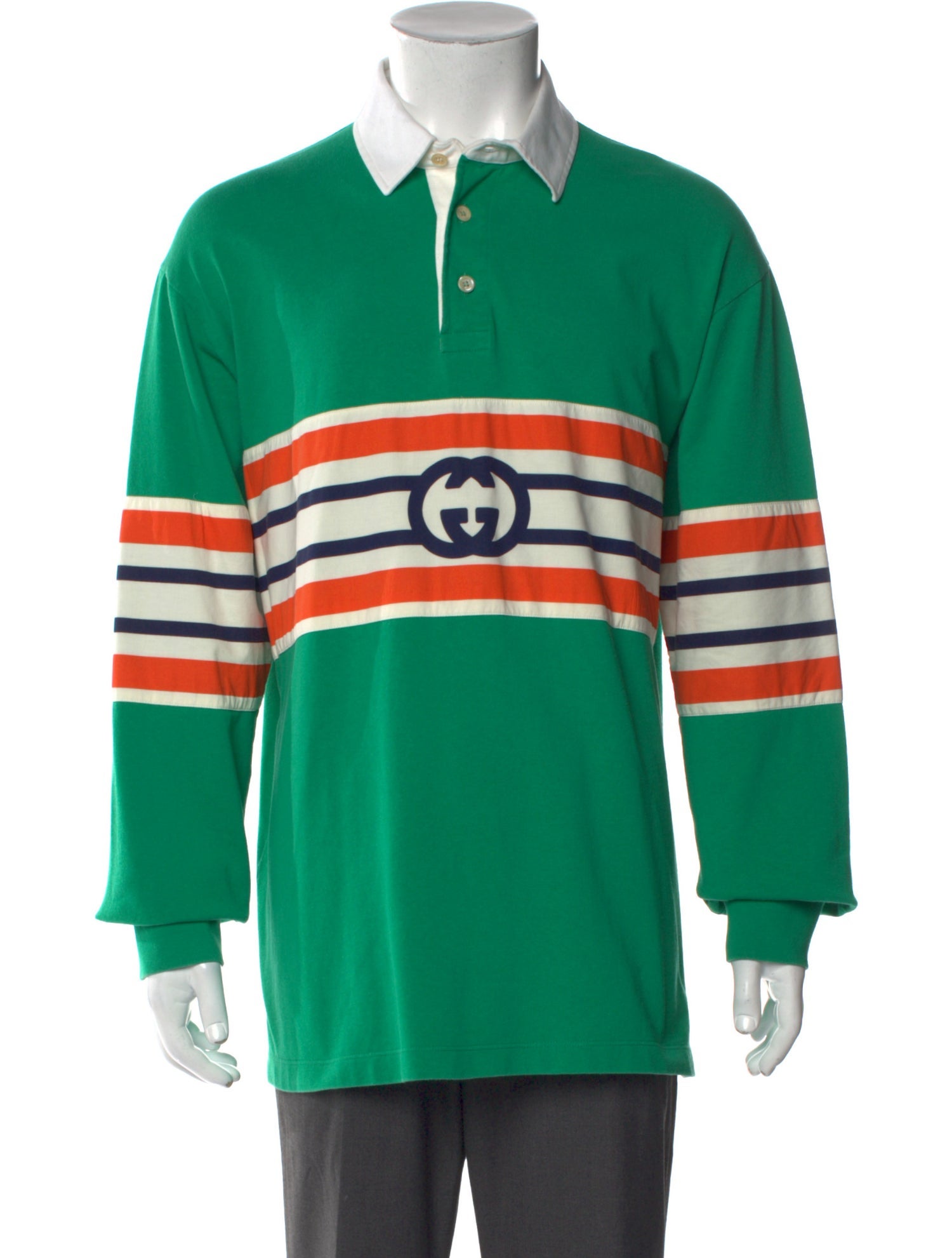 Gucci Interlocking G Logo Collar Polo Shirt