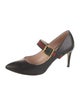 Gucci Web Accent Leather Pumps