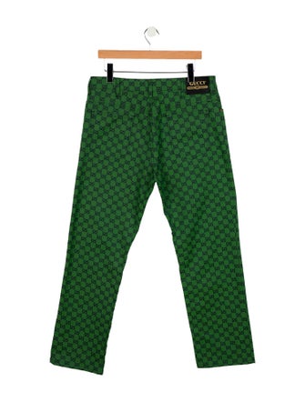 Gucci Micro GG Monogram Straight-Leg Jeans