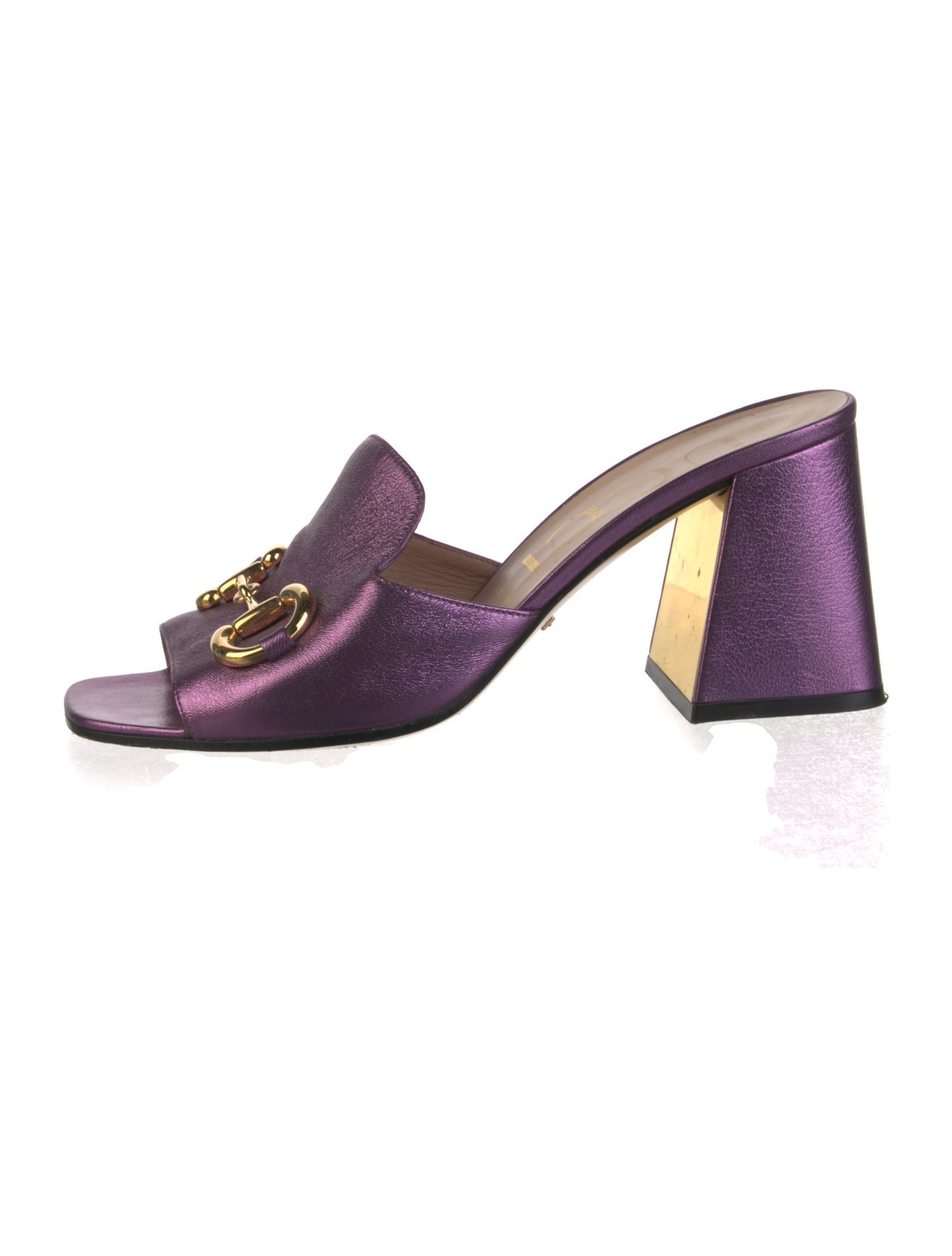 Gucci Horsebit Accent Leather Slides