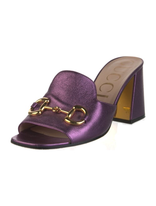 Gucci Horsebit Accent Leather Slides