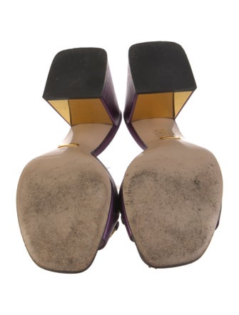 Gucci Horsebit Accent Leather Slides