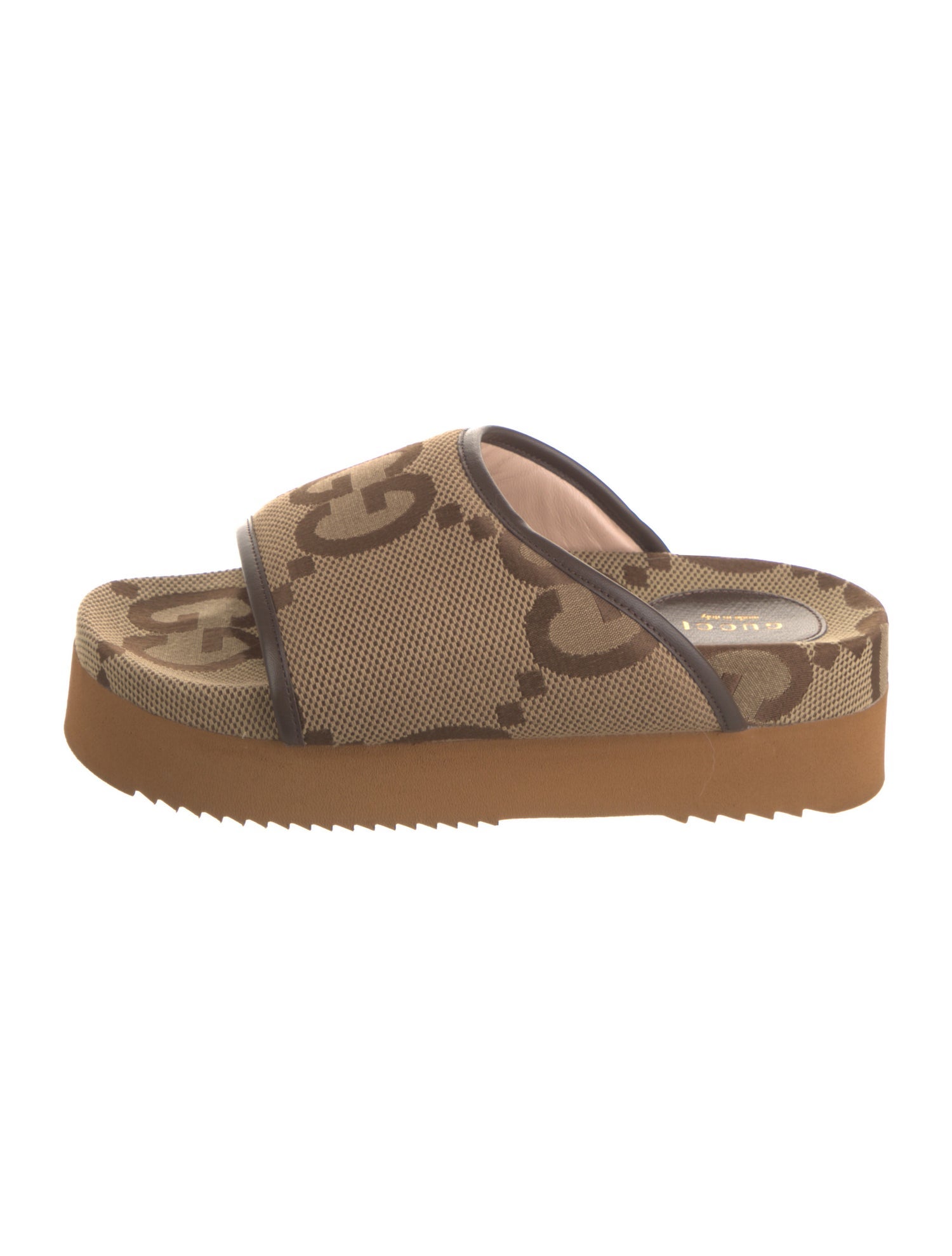 Gucci Jumbo GG Canvas Slides