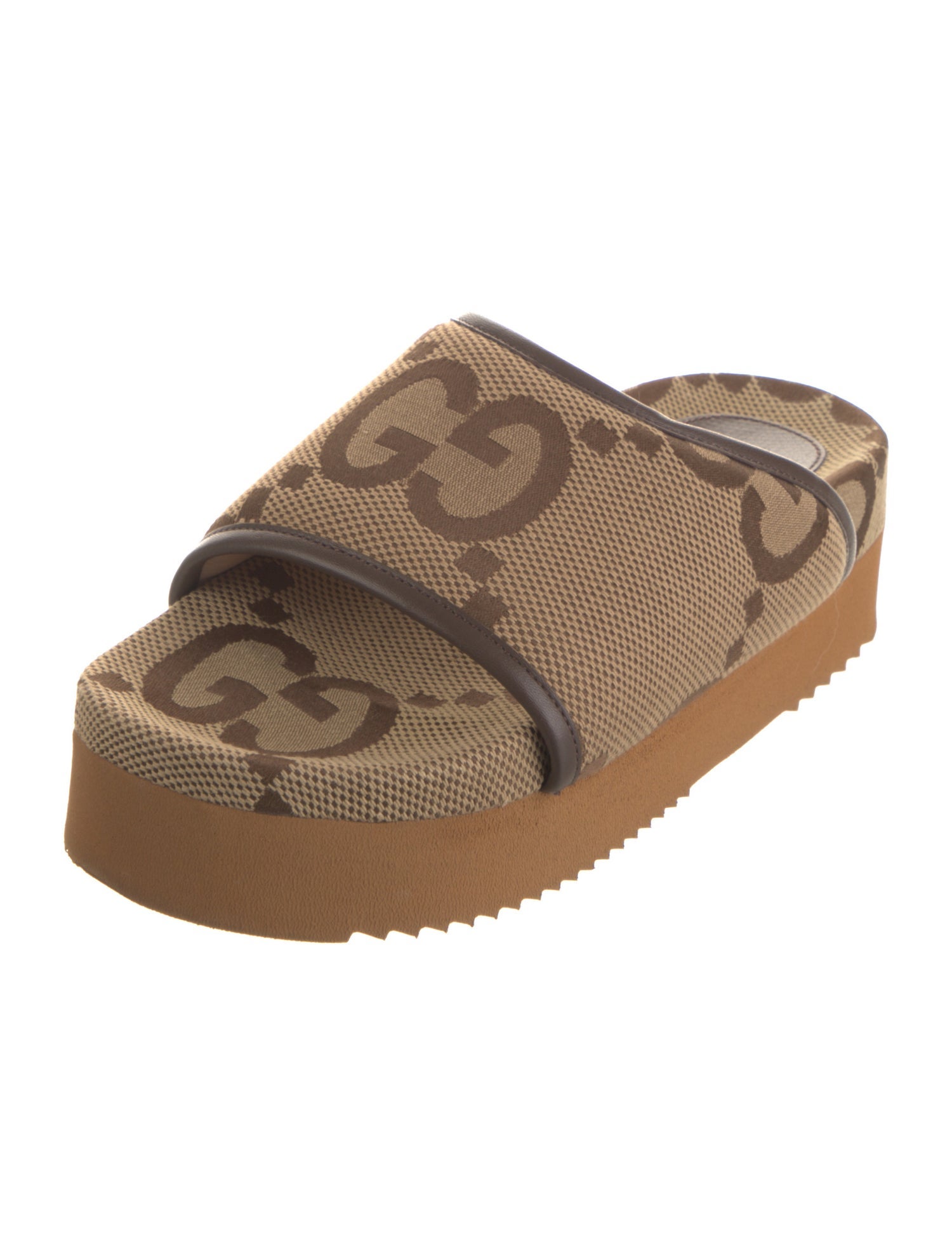 Gucci Jumbo GG Canvas Slides