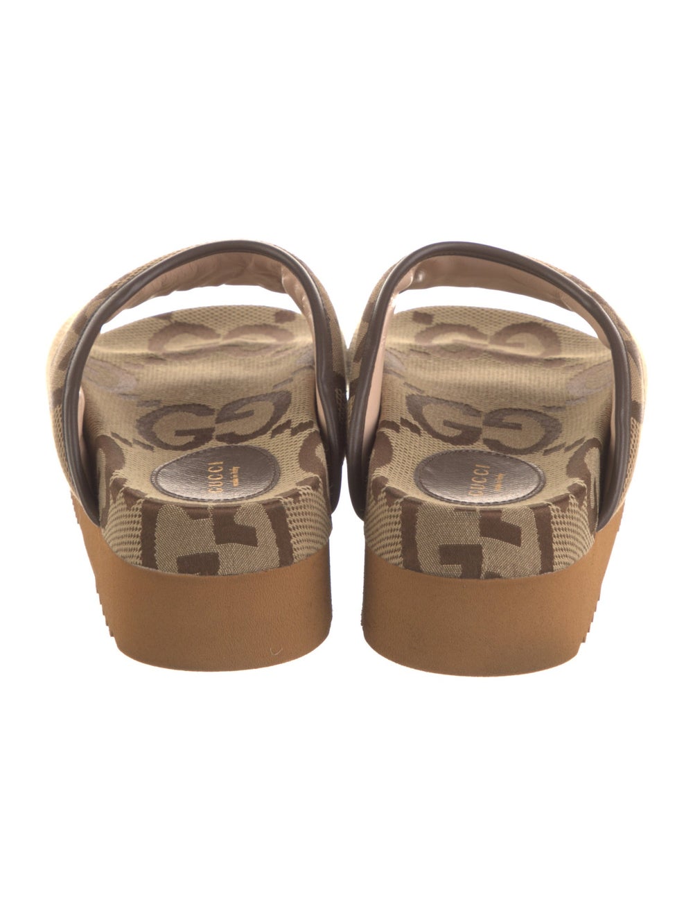 Gucci Canvas Slides Neutrals Patterned Jumbo GG L… - image 4