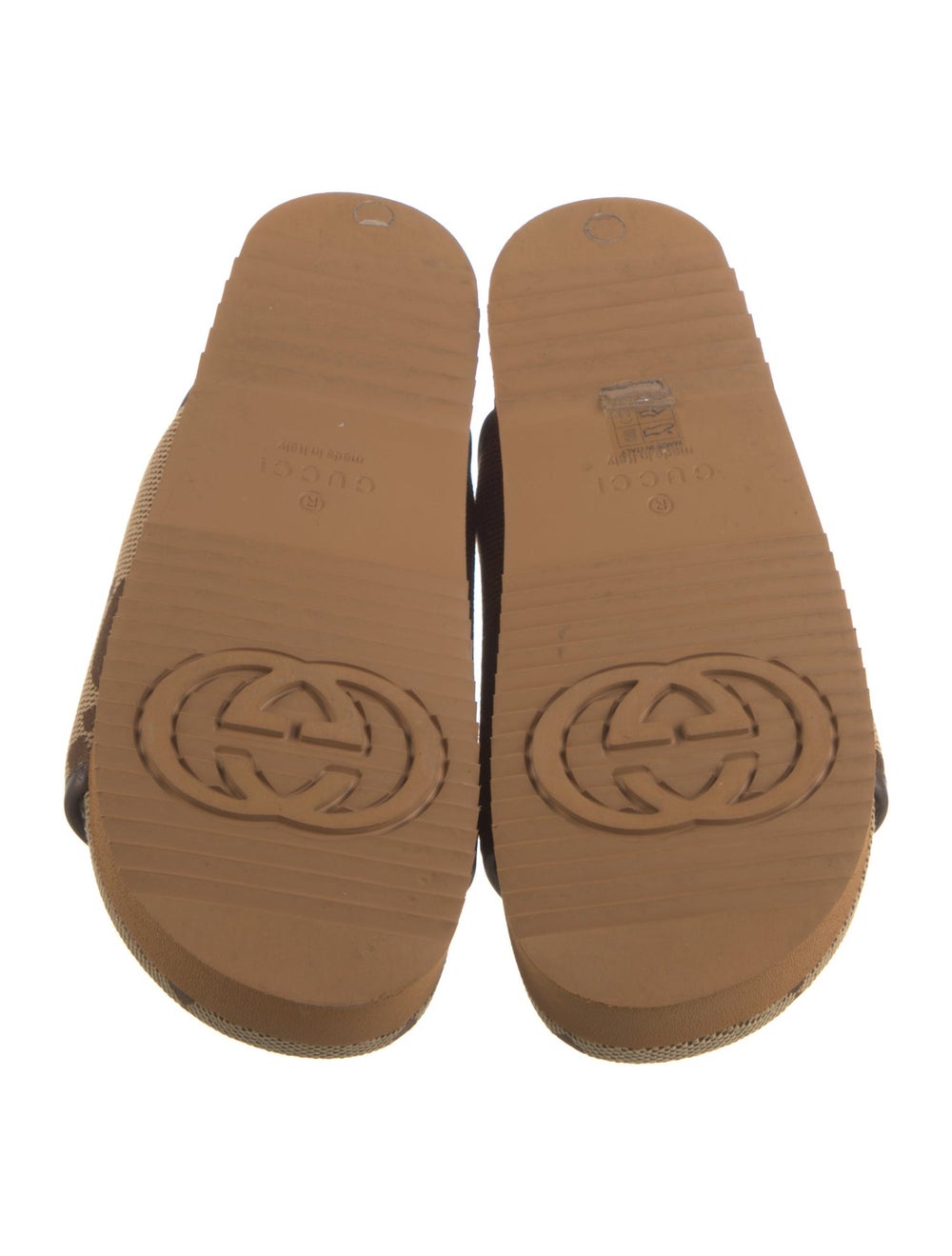 Gucci Canvas Slides Neutrals Patterned Jumbo GG L… - image 5