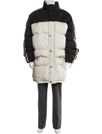 Gucci 2018 Colorblock Pattern Puffer Coat
