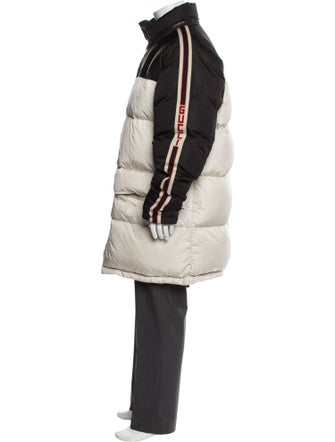 Gucci 2018 Colorblock Pattern Puffer Coat