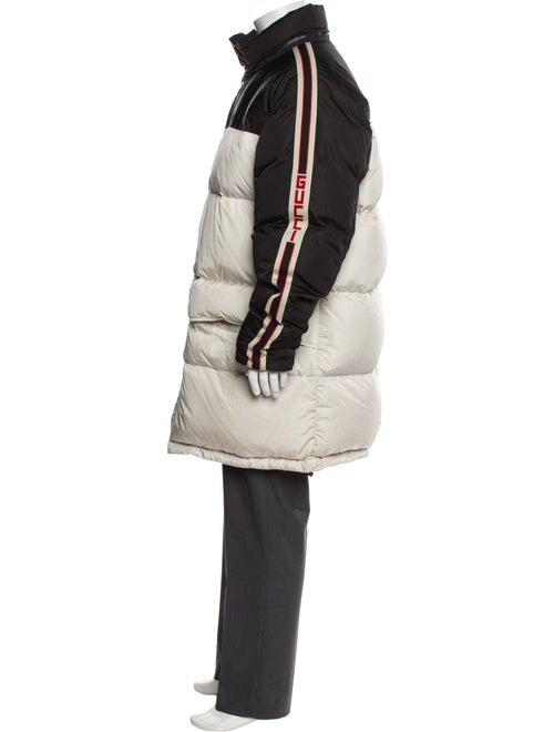 Gucci 2018 Colorblock Pattern Puffer Coat