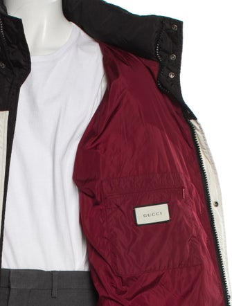 Gucci 2018 Colorblock Pattern Puffer Coat