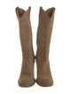 Gucci Web Accent Suede Western Boots